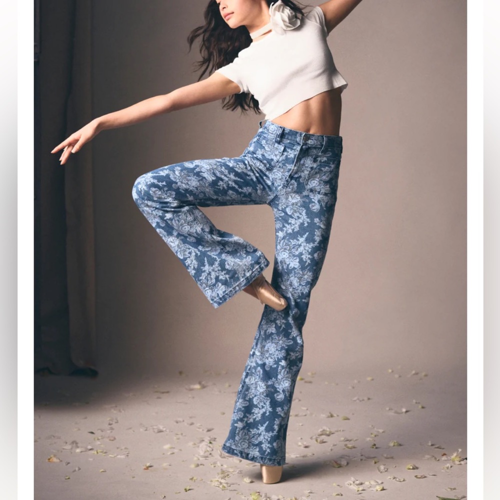NWT Gap x Love Shack Fancy Colab Floral Jeans-Kids